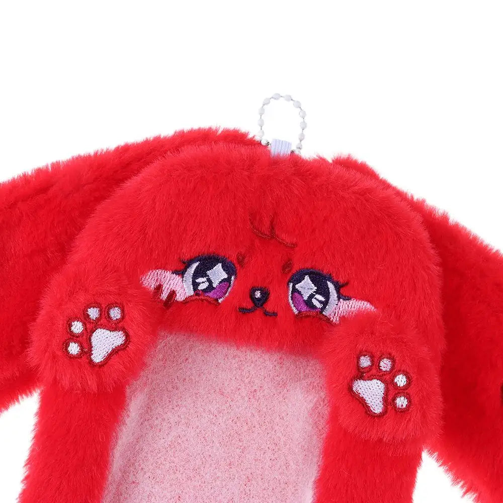 Cartoon Cute Plush Photocard Case Cartoon Bag Keychain Fox Photocard Case Student Card Holder Idol Photos Protective Cover