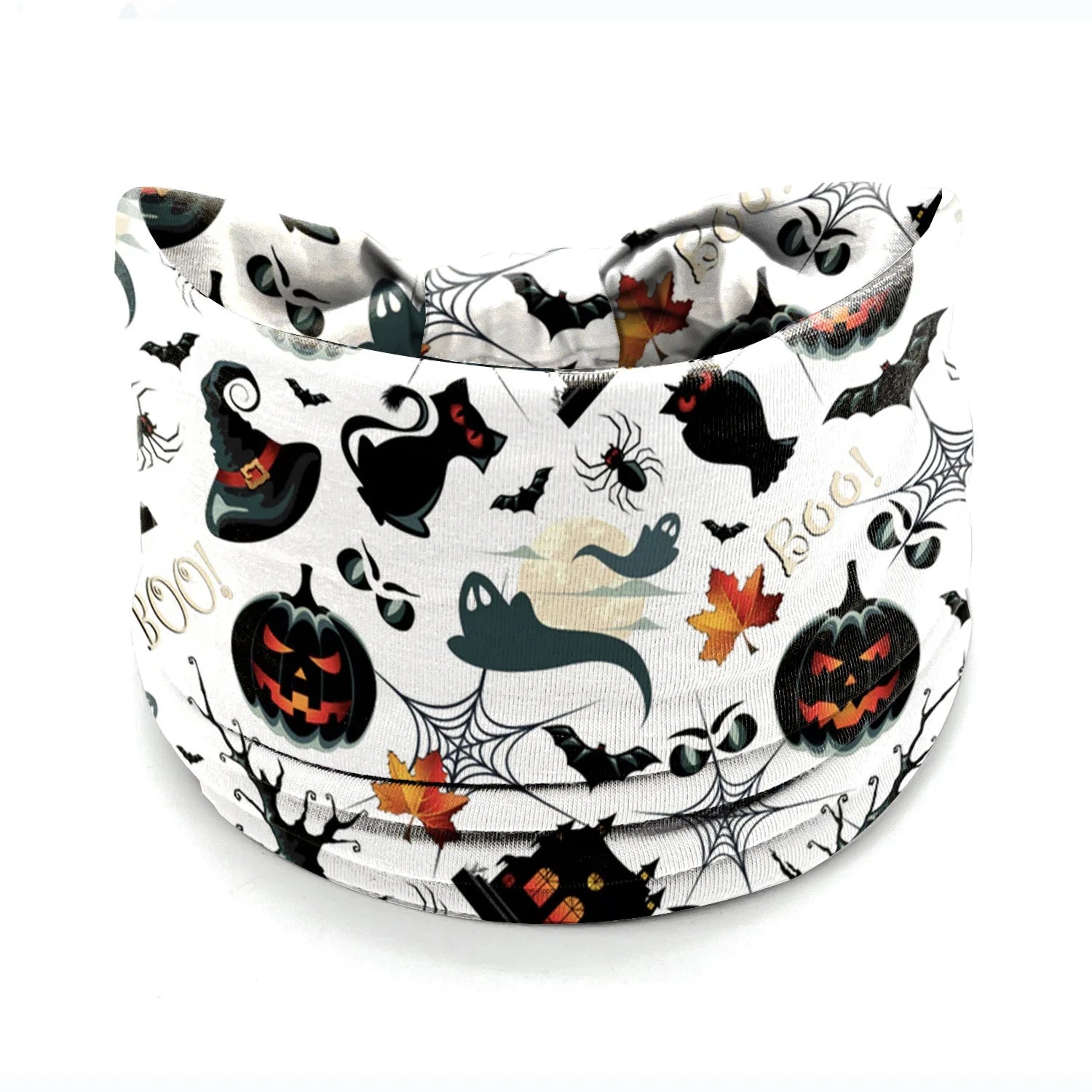 Halloween Headbands For Women Wide Turban Dress Up Costume Headwraps Pumpkin Spider Web Bad Skeleton Hair Band