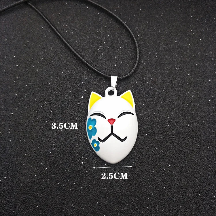 demon slayer pendants key chaintanjiro zodiac rabbit mask y2k accessories cartoon anime metal pendant men cosplay halloween gift