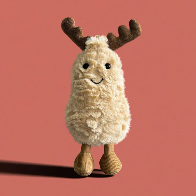 12cm Halloween Fun Cat Peanut Plush Toy Soft Creative Dolls Cute Cartoon Stuffed Cat Elk Doll Funny Kids Christmas Birthday Gift