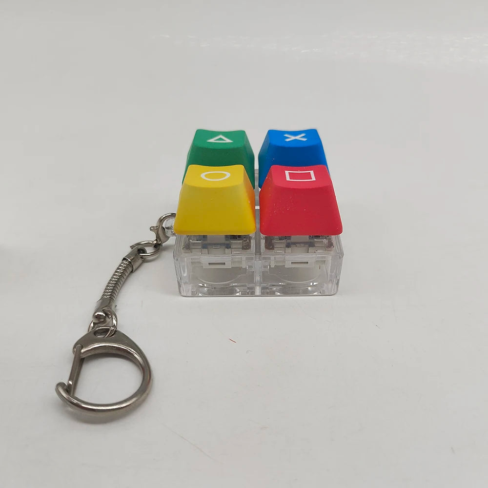Mechanical Keyboard Key Cap Shaft Tester Keychain Key Ring Fingertip Press Dlow Pressure Toy Novelty Toy