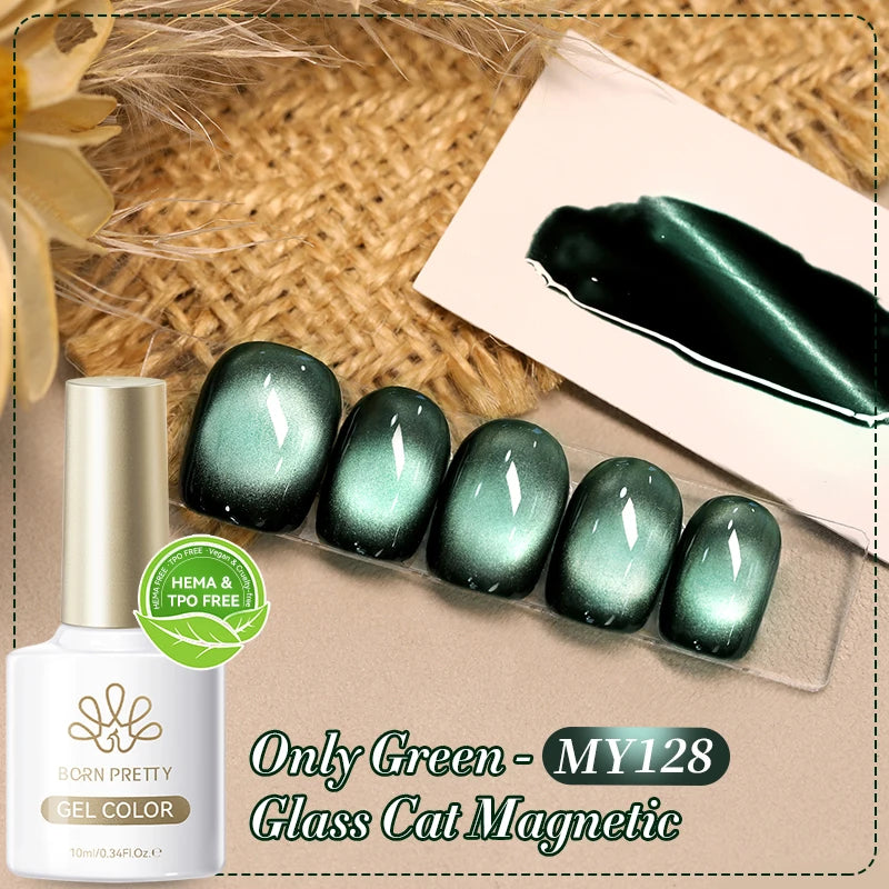 BORN PRETTY HEMA TPO FREE 10ml Rhine Lake Blue Cat Magnetic Gel Polish Semi  Permanent Soak Off UV Gel Nail Art Varnish Manicure