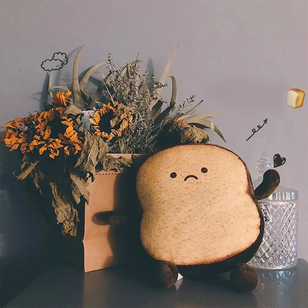 Christmas Gift Stuffed  Bedroom Decoration Brinquedos Toast Bread  Stuffed Plushie Bread Slice Pillow Peluche