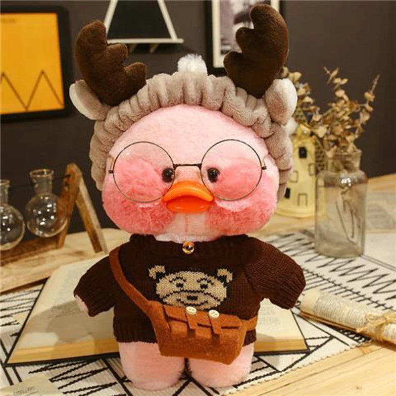 30cm Kawaii Lalafanfan Duck Plush Toy Cartoon Lalafanfan Duck Doll Soft Stuffed Animal Plushie Birthday Gifts For Girl Children