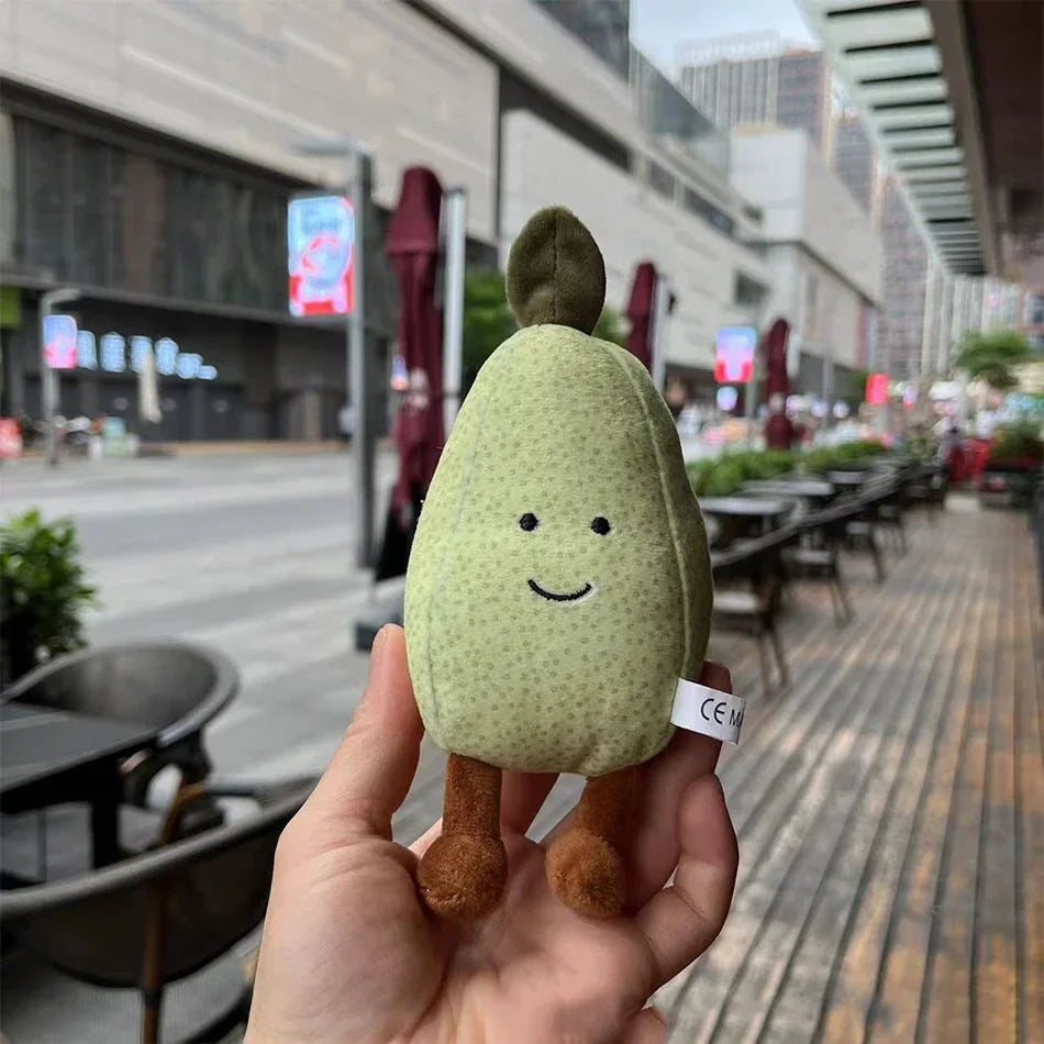 2025 Peach Pear Cherry Plush Doll Smiling Face Fruit Series Home Bedroom Decoration Pet Interactive Toy Birthday Gift