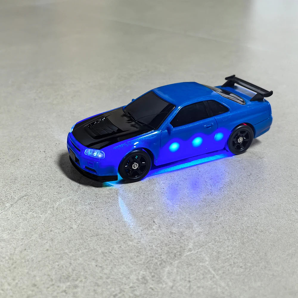 HBToys 1:43 Scale RC Car Simulation Racing Model Dual-Body Dual-Tire Version 2.4G 4WD ESP Gyro Drift Car for Toy Hobbies