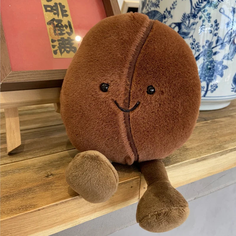 Jellycat Fashion Cute Coffee Bean Doll Stuffed Anime Coffee Food Plush Toy Cartoon Soft Plushies Home Table Decorations