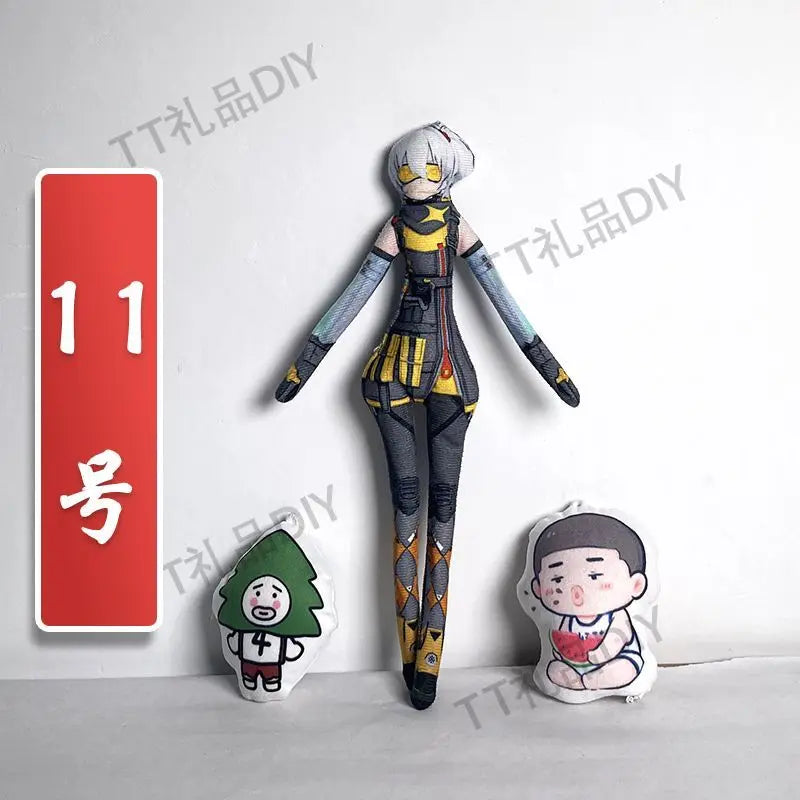 Game Zenless Zone Zero Wise Belle Nicole Demara Von Lycaon Cosplay Doll Plush Stuffed Dolls Abstract Twistable Wire Accessories