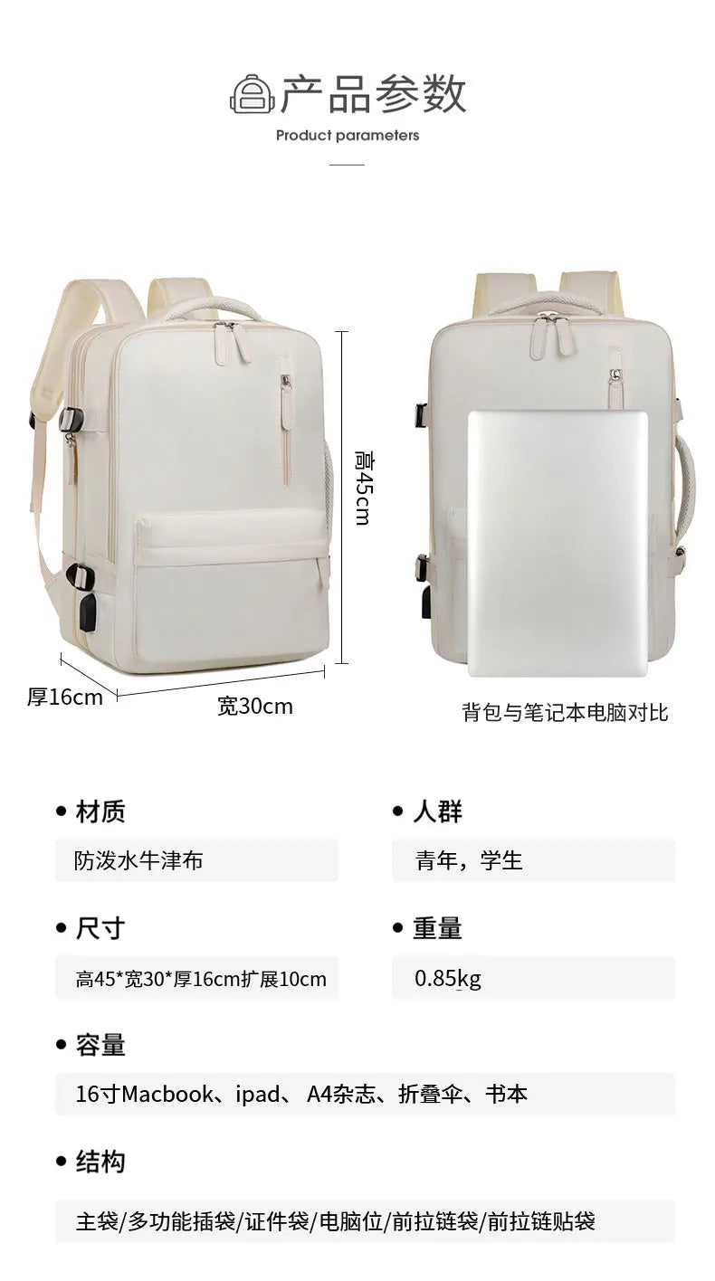 New Airplane-Specific Backpack, Boarding Hand Luggage Backpack, Airplane Travel Laptop Backpack, Student Backpack, Unisex Backpack, Short-Distance Business Trip