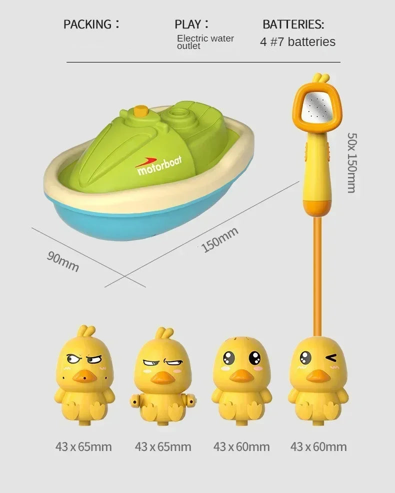 Cute Duck Electric Water Spray Bathroom Bathing Toys Baby Bath Toys Kids Bath And Shower Bathtubs Interactive Boy Girl Gifts Hot