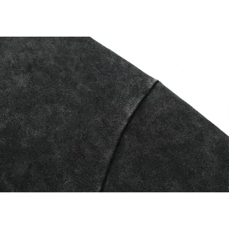 Anime Demon Slayer Shinazugawa Sanemi Cool Printed T-shirt Women Tshirts Vintage Washed Cotton Tee Harajuku Gothic Men T Shirt