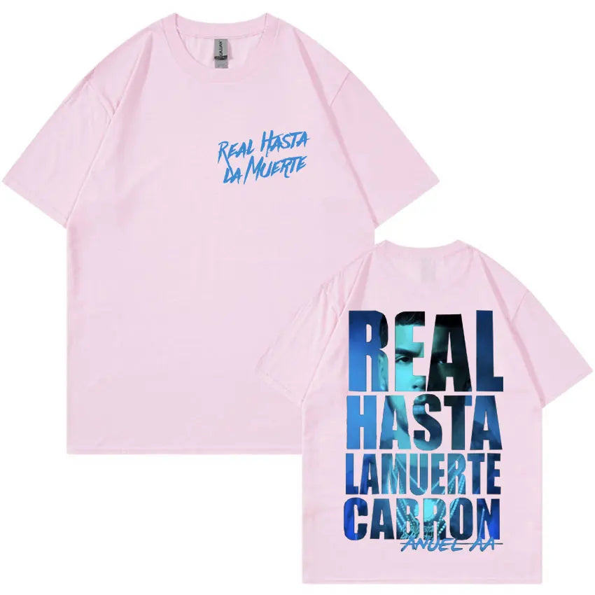 Anuel AA Tour 2025 Fashion Double Sided Print High Street Graphic Comfort Tee Shirts Mens Casual Aesthetic Oversized Y2K Tshirts