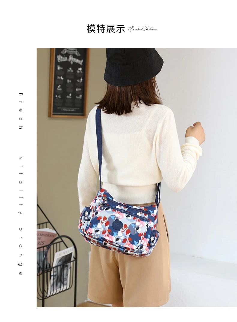 Women Shoulder Bag Handbag Nylon Waterproof  CrossBody Bag Ladies Messenger Bag