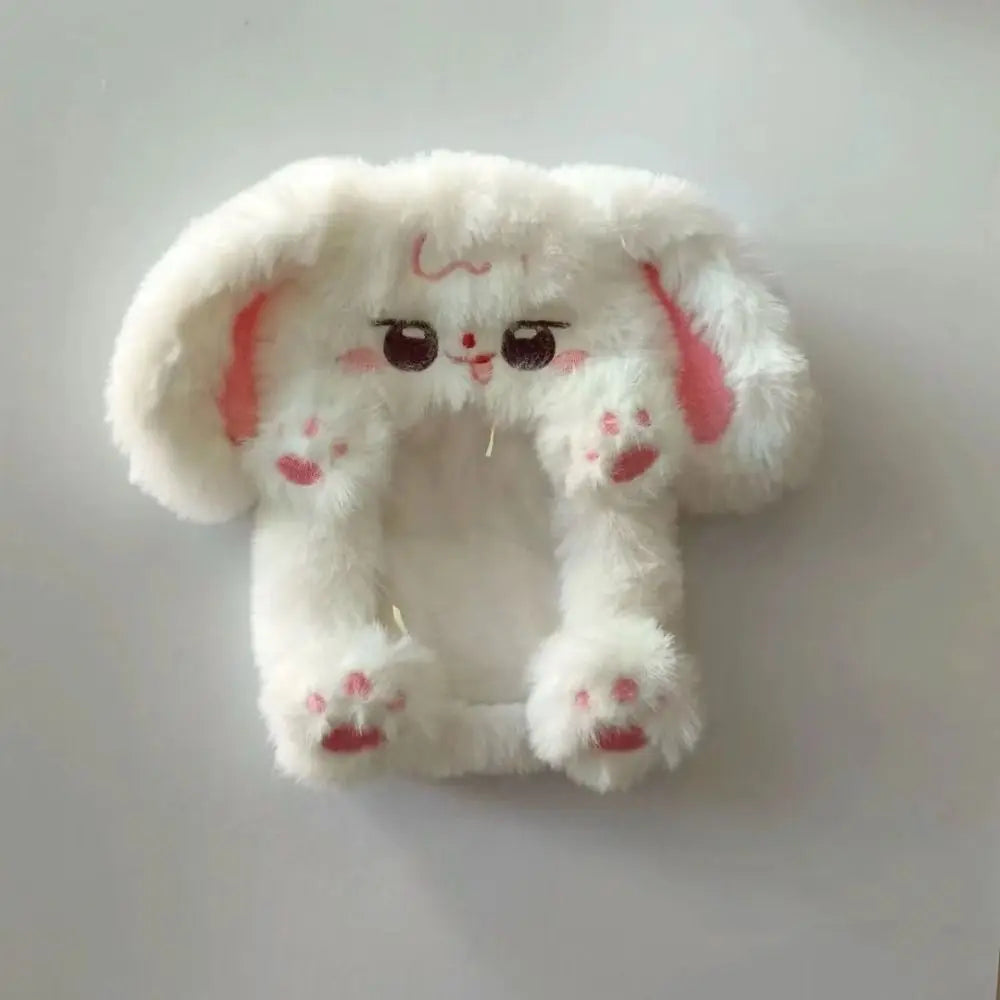 Cute Plush Photocard Case Student Card Holder Cartoon Fox Photocard Case Idol Photos Protective Cover Bag Keychain