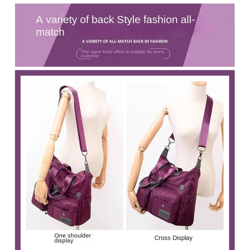 New Women's Casual Fashion Mommy Bag Oxford Handbag Large Capacity Waterproof Travel Bag