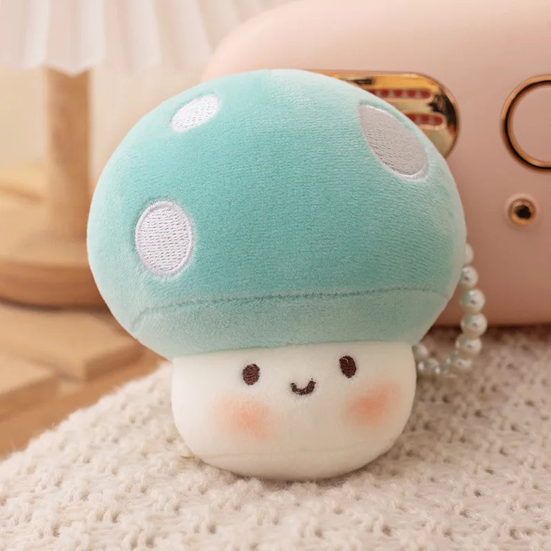 Cute Pendant Small Mushroom Plush Cartoon Doll Bag Hanging Foreign Trade Explosive Mushroom Keychain