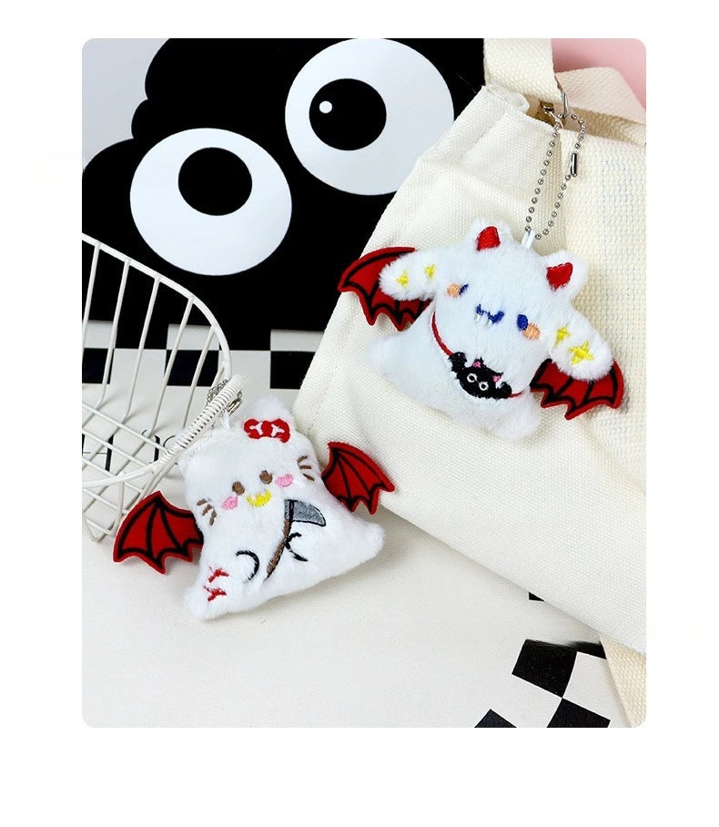 Miniso Halloween decorations Little Demon Sanrio Plush pendant Apiao style Kulomi bag hanging decoration