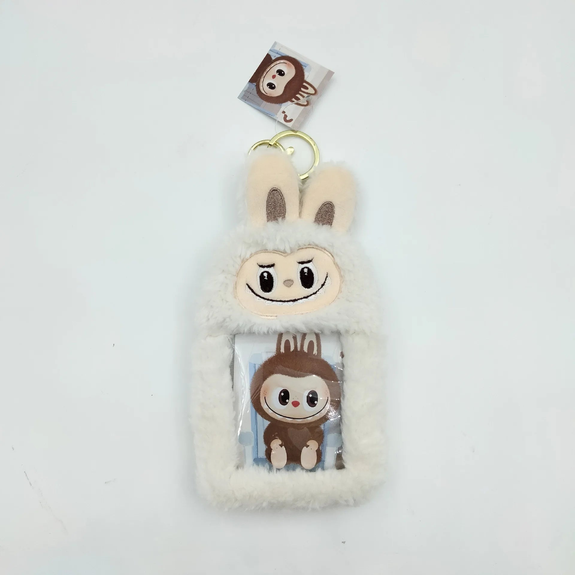 1pc Cartoon Plush Cloth Purse Card Bag Plush Small Wallet Bank Card Storage Bag