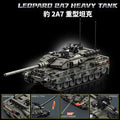 World War 2 WW2 Army Military Soldiers SWAT Leopard 2A7 Main Battle Tank Assemble Building Blocks Bricks Children's Toys Gift