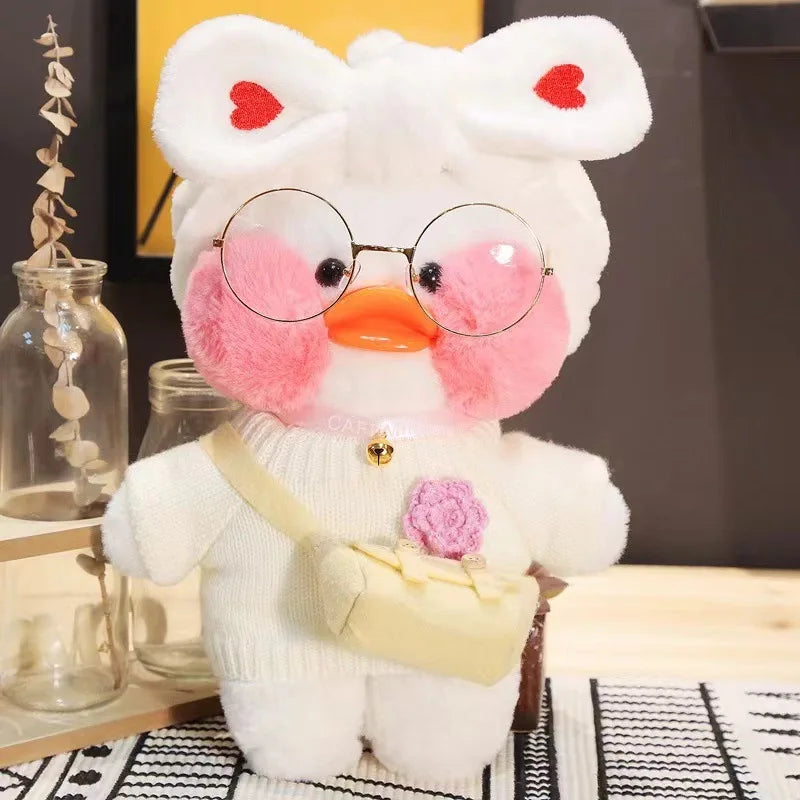30cm Kawaii Lalafanfan Duck Plush Toy Cartoon Lalafanfan Duck Doll Soft Stuffed Animal Plushie Birthday Gifts For Girl Children