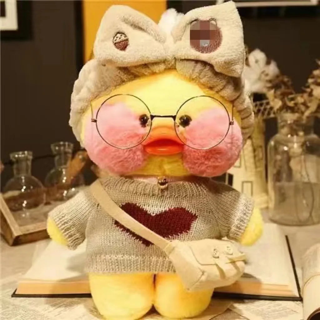 30cm Kawaii Lalafanfan Duck Plush Toy Cartoon Lalafanfan Duck Doll Soft Stuffed Animal Plushie Birthday Gifts For Girl Children