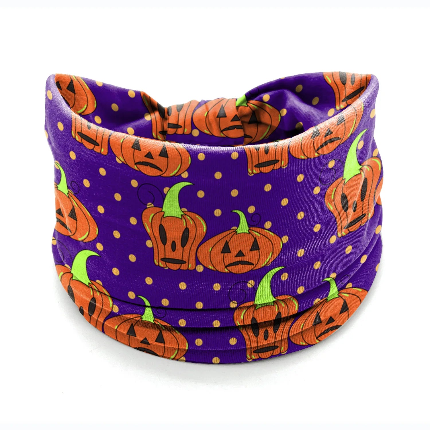 Halloween Headbands For Women Wide Turban Dress Up Costume Headwraps Pumpkin Spider Web Bad Skeleton Hair Band