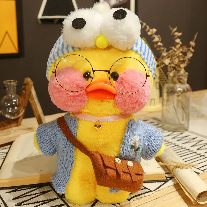 30cm Kawaii Lalafanfan Duck Plush Toy Cartoon Lalafanfan Duck Doll Soft Stuffed Animal Plushie Birthday Gifts For Girl Children