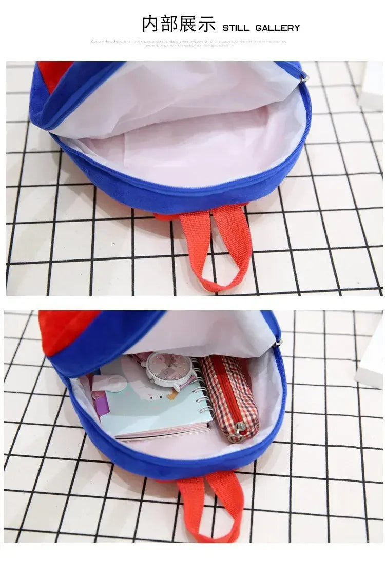 Cartoon cartoon fashion character backpack children casual plush backpack cute kindergarten boy and girl schoolbag gift