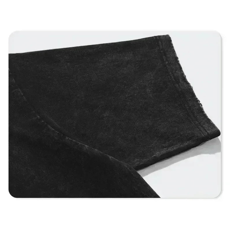 Anime Demon Slayer Shinazugawa Sanemi Cool Printed T-shirt Women Tshirts Vintage Washed Cotton Tee Harajuku Gothic Men T Shirt