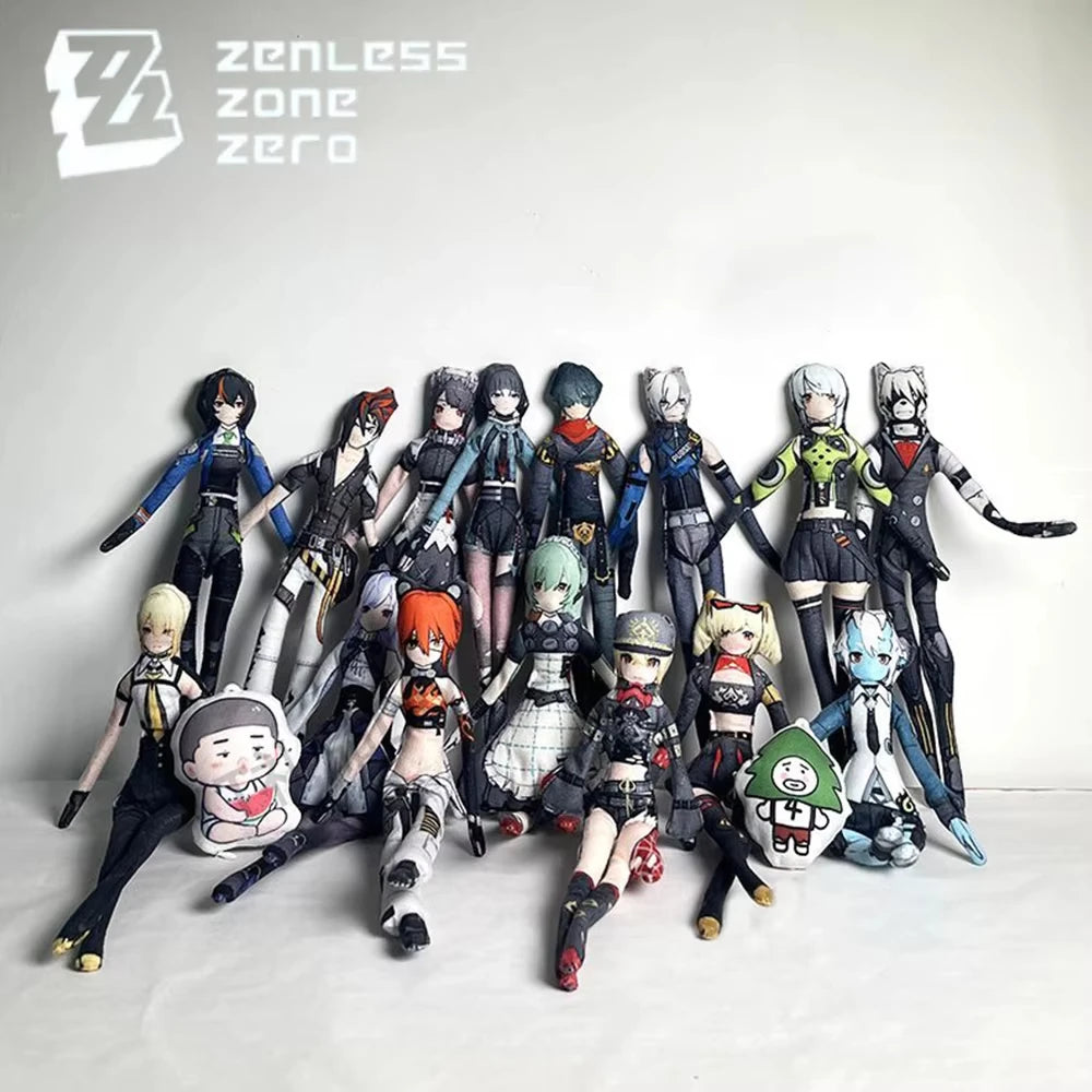 Game Zenless Zone Zero Wise Belle Nicole Demara Von Lycaon Cosplay Doll Plush Stuffed Dolls Abstract Twistable Wire Accessories