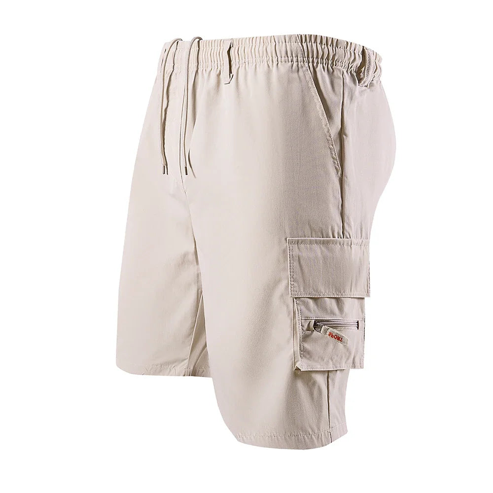 Men's Tactical Cargo Shorts Summer Solid Color Casual Short Pants Camouflage Pocket Military Sports Pants Male Jogging Shorts