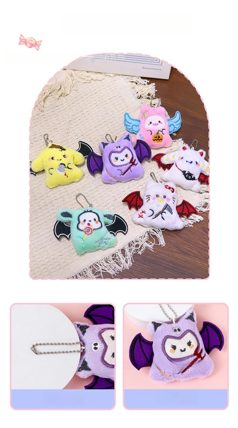 Miniso Halloween decorations Little Demon Sanrio Plush pendant Apiao style Kulomi bag hanging decoration