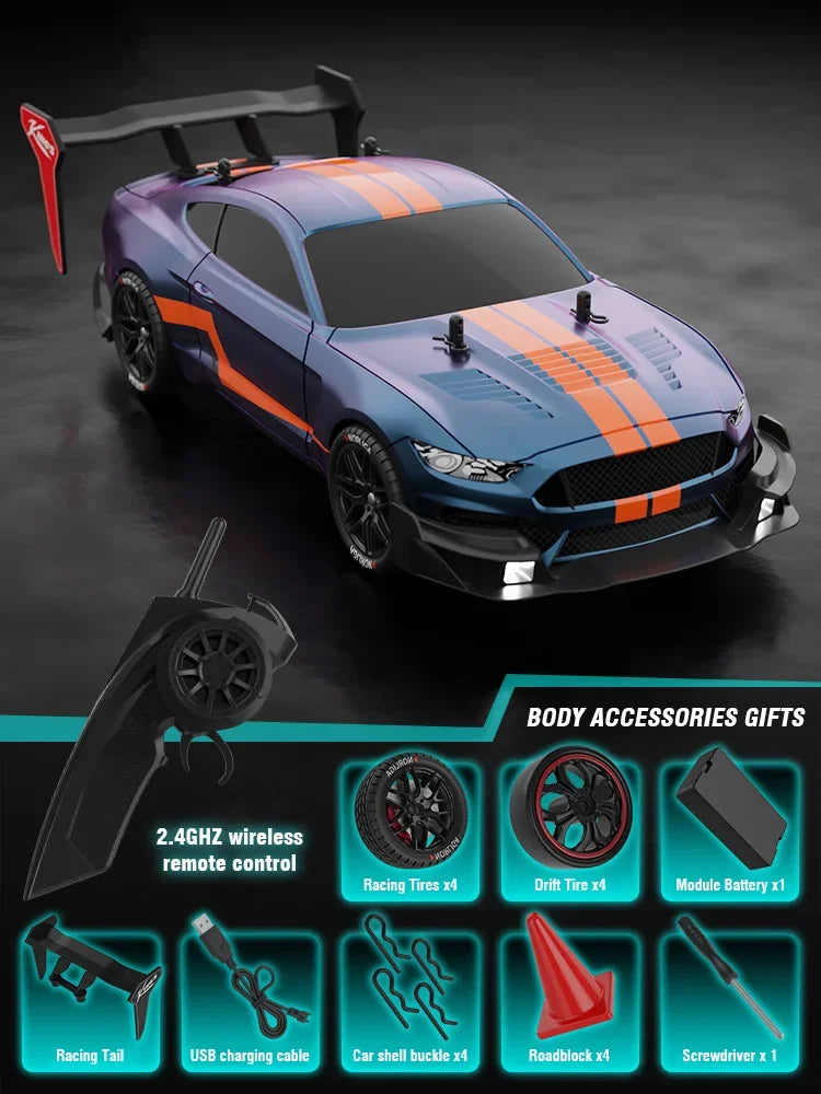 1/14 Large Remote Control Drift Car 2.4G 50km/h High Speed Electric RC Racing Supercar Toys for Boys Children's Birthday Gift