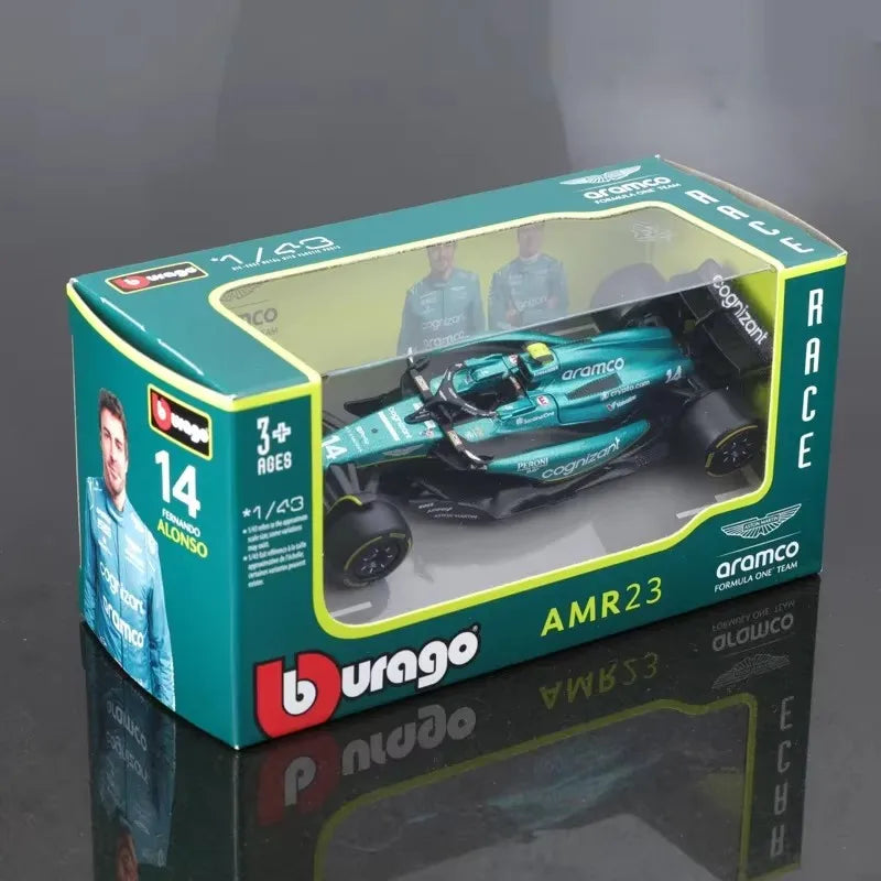 New Year Special Offer Bburago 1:43 F1 Series Alloy Miniature Diecast Model  Monaco Mcl60 Amg W14 E Las Vegas Rb19 Toys Kid Gift