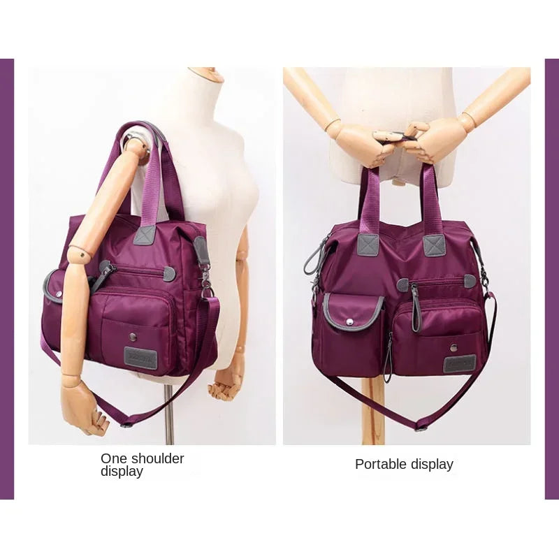 New Women's Casual Fashion Mommy Bag Oxford Handbag Large Capacity Waterproof Travel Bag