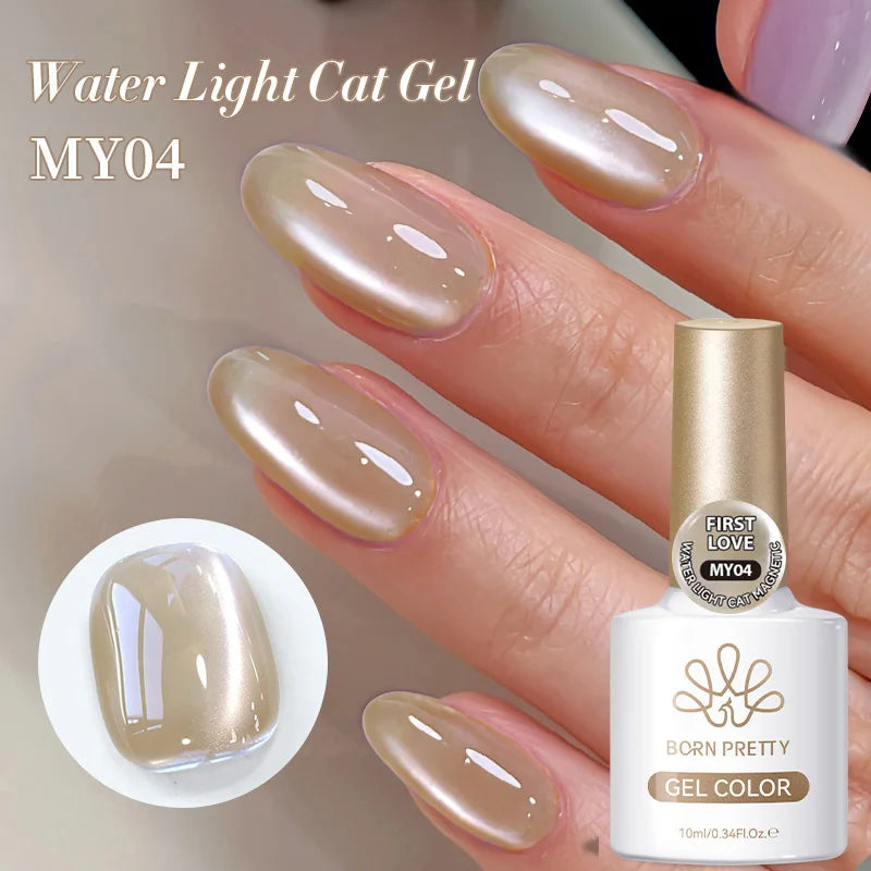 BORN PRETTY 10ml Auroras Glitter Cat Magnetic Gel Nail Polish Jelly Glass Bead Semi Permanent Soak Off UV LED Varnish Manicure
