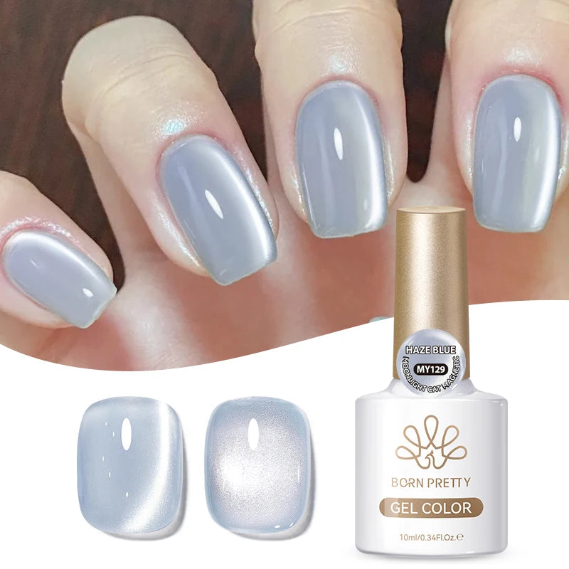 BORN PRETTY 10ml Pink Water Light Cat Magnetic Gel Polish Spaking Glitter UV LED Soak Off Gel Varnish Crystal DIY Manicure