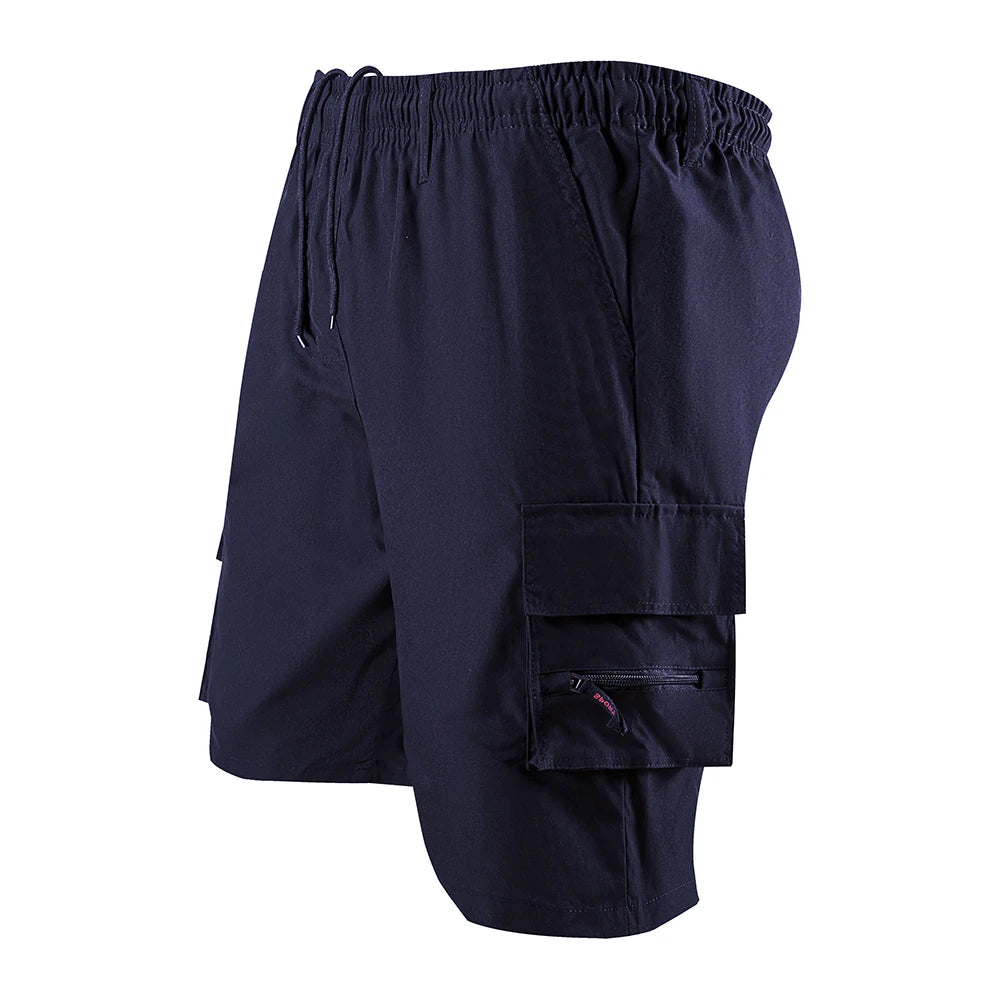 Men's Tactical Cargo Shorts Summer Solid Color Casual Short Pants Camouflage Pocket Military Sports Pants Male Jogging Shorts