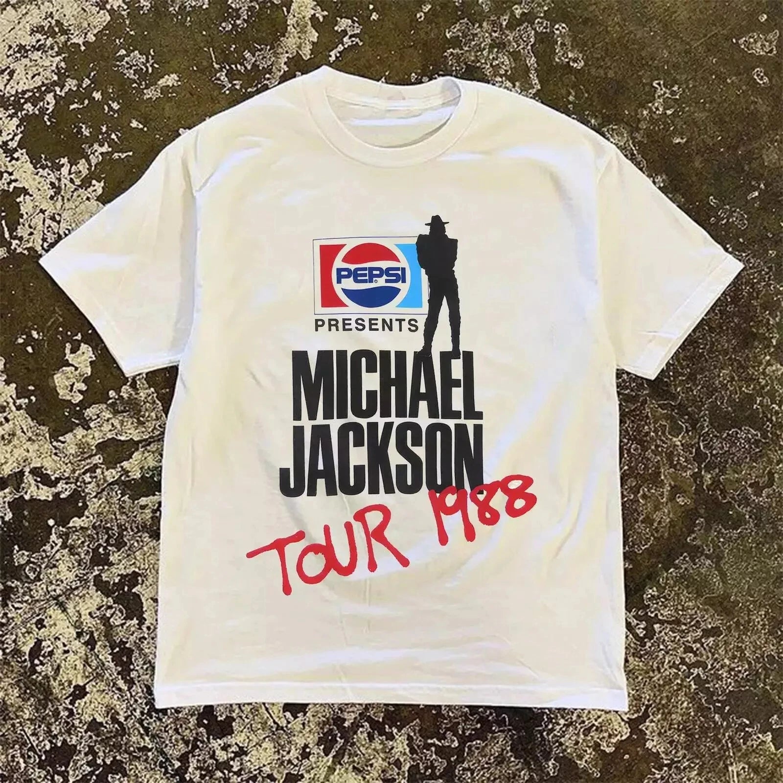 Michael Jackson Tour 1988 T-shirt Shirt Short Sleeve Unisex Men Women Summer Men's T-Shirt Black Crew Neck Cotton Tee