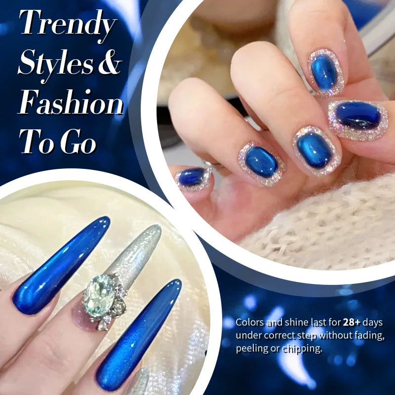BORN PRETTY HEMA TPO FREE 10ml Rhine Lake Blue Cat Magnetic Gel Polish Semi  Permanent Soak Off UV Gel Nail Art Varnish Manicure