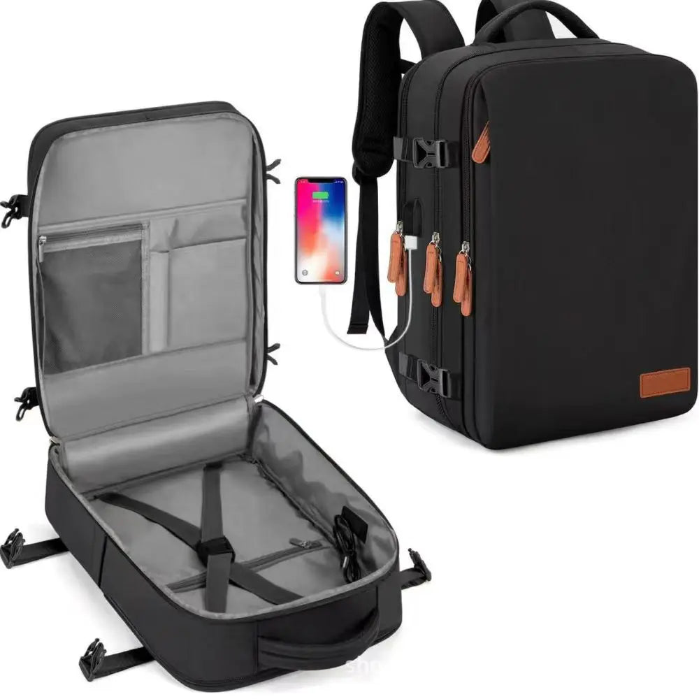 Travel Backpack 40x20x30 Cabin Plane Waterproof Expandable Weekender Laptop With USB Port Ryanair Carry-On Women Men Backpack