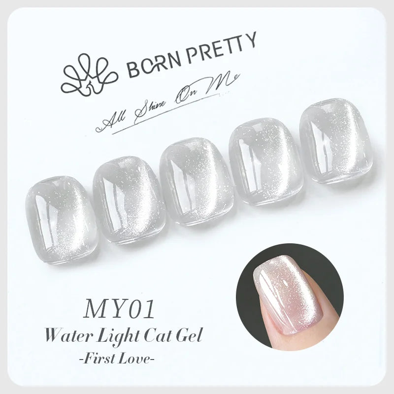 BORN PRETTY 10ml Dark Brown Red Glass Bead Cat Magnetic Gel Nail Polish Semi Permanent Soak Off UV LED Varnish Nail Art Salon