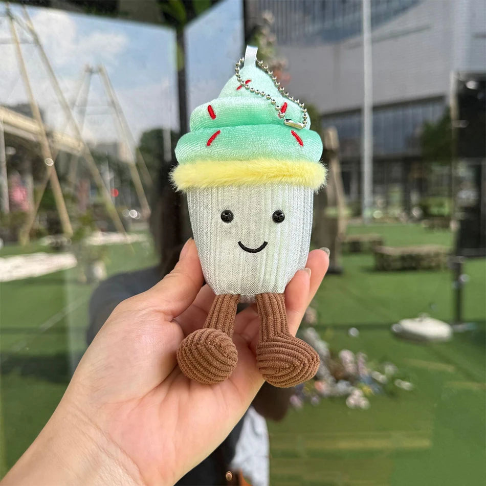 2025 Peach Pear Cherry Plush Doll Smiling Face Fruit Series Home Bedroom Decoration Pet Interactive Toy Birthday Gift