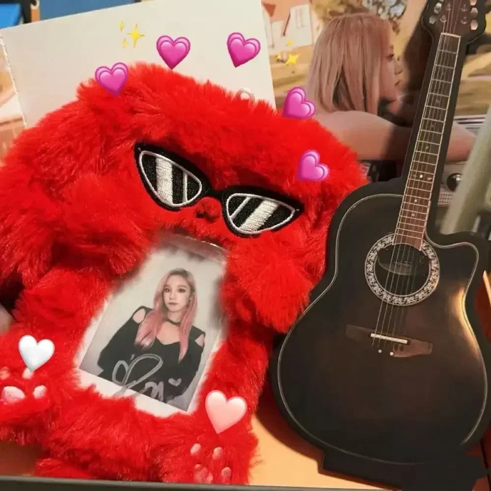 Cute Bag Keychain Plush Photocard Case Cartoon Bag Keychain Fox Photocard Case Idol Photos Protective Cover Student Card Holder