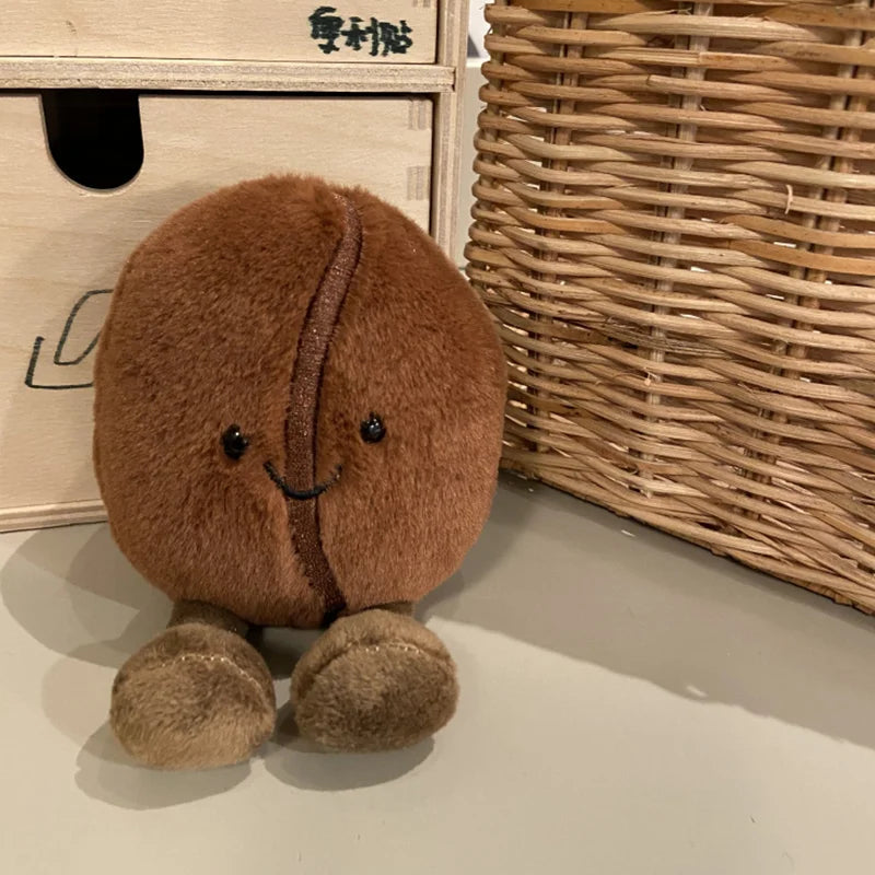 Jellycat Fashion Cute Coffee Bean Doll Stuffed Anime Coffee Food Plush Toy Cartoon Soft Plushies Home Table Decorations
