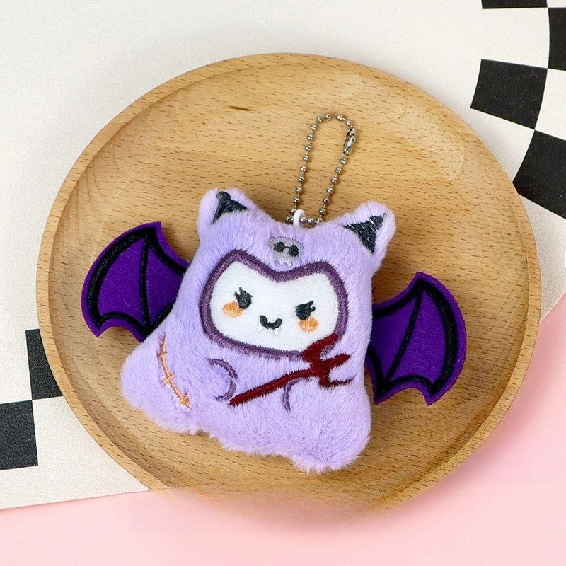 Miniso Halloween decorations Little Demon Sanrio Plush pendant Apiao style Kulomi bag hanging decoration