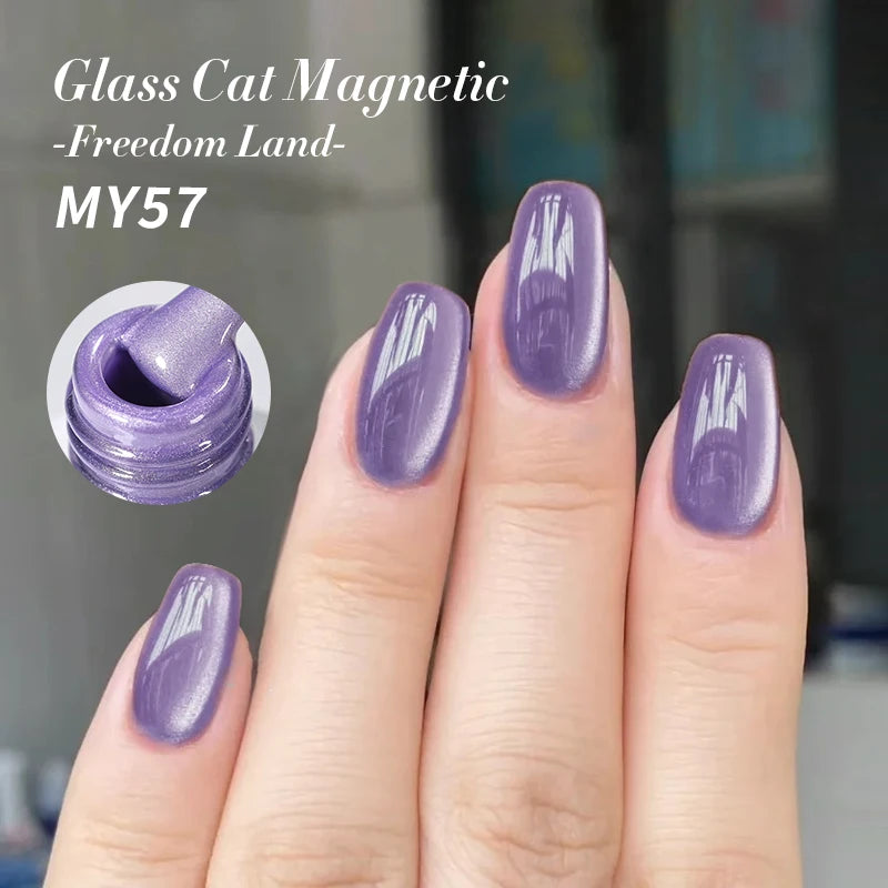 BORN PRETTY 10ml Dark Brown Red Glass Bead Cat Magnetic Gel Nail Polish Semi Permanent Soak Off UV LED Varnish Nail Art Salon