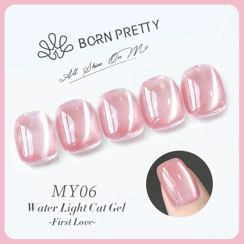 BORN PRETTY 10ml Dark Brown Red Glass Bead Cat Magnetic Gel Nail Polish Semi Permanent Soak Off UV LED Varnish Nail Art Salon