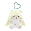 Marumofubiyori Plush Keychain Clip Moppu Bear Kawaii Cute Bag Keychains Mascot Keyring Keyholder Girls Toys