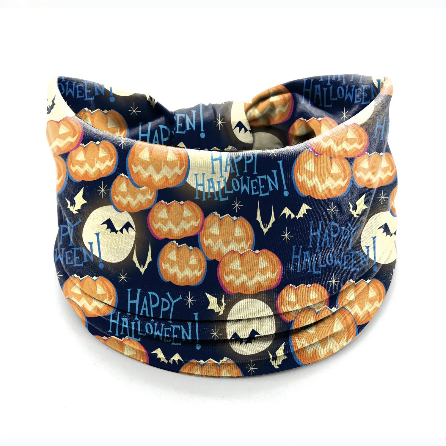 Halloween Headbands For Women Wide Turban Dress Up Costume Headwraps Pumpkin Spider Web Bad Skeleton Hair Band